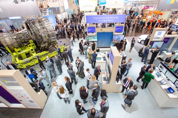Photo: Courtesy Microsoft Stand Hannover Messe 2016